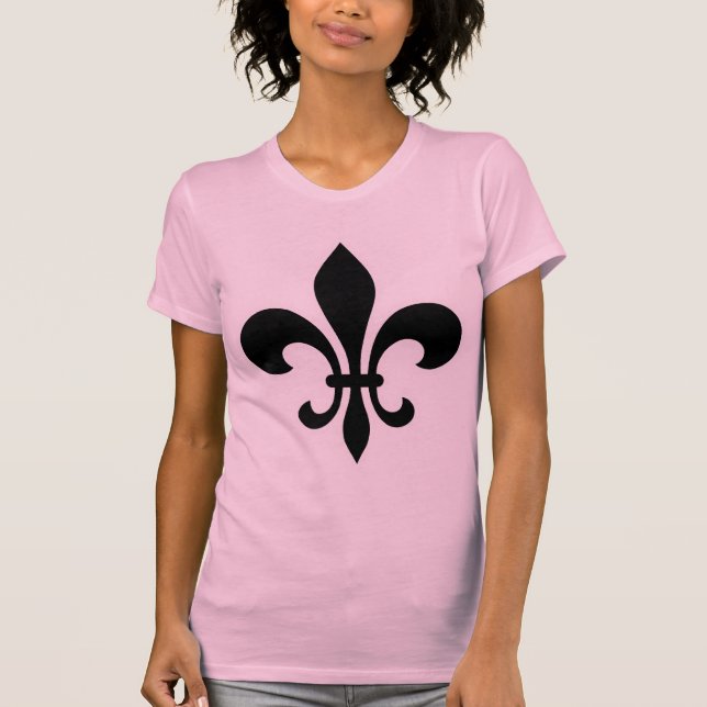 Klassisk heraldisk Fleur De Lis-grafik T-shirt (Framsida)