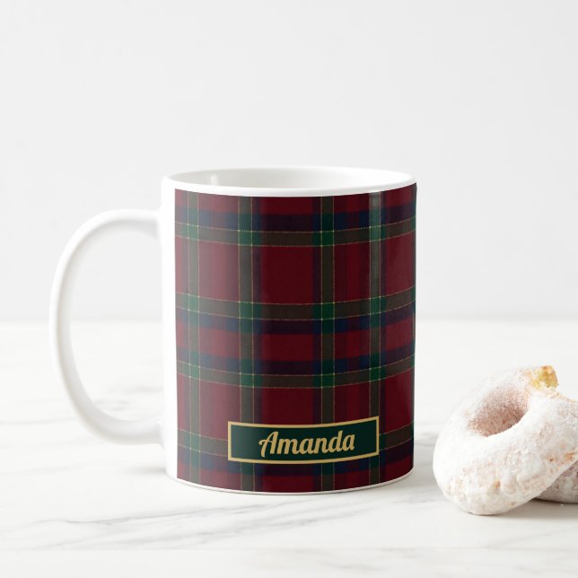 Klassisk Heritage Tartan Julmugg Kaffemugg (Med munk)