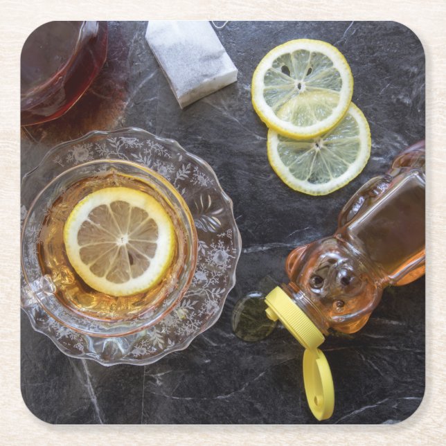 Klassisk Hett Underlägg Papper Kvadrat (Framsidan)