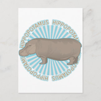 Klassisk Hippopotamus Vykort