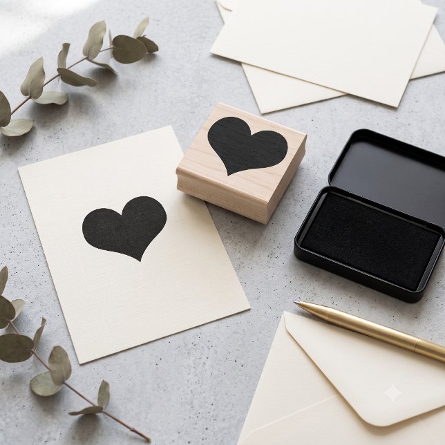 Klassisk hjärtgummistämpel stämpel (Your essential creative heart stamp tool.)