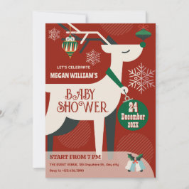 Klassisk hjort-doftor-babydusch inbjudningar