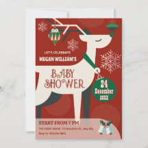 Klassisk hjort juldekoration baby shower