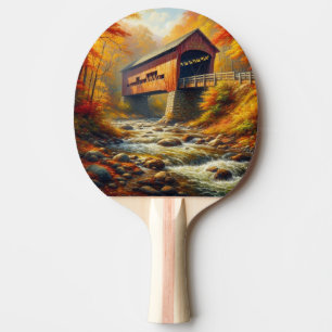 klassisk, hösttäckt bro pingisracket