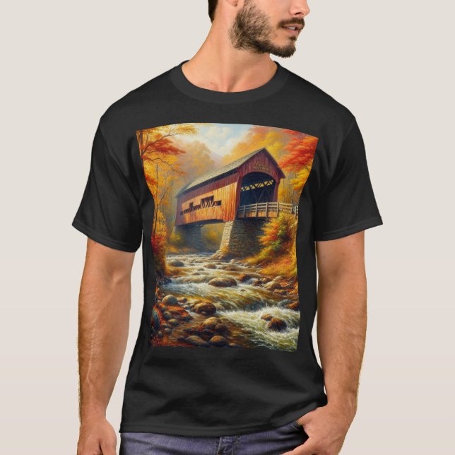 klassisk hösttäckt bro t shirt (Framsida)