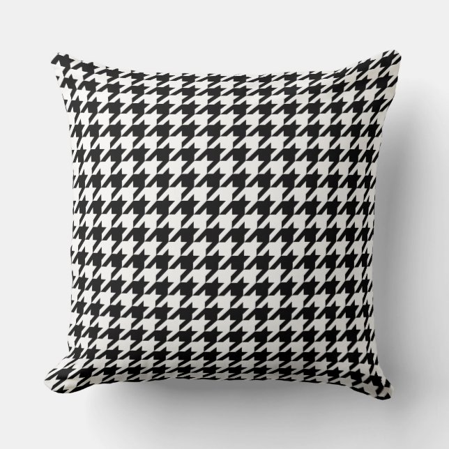Klassisk houndstooth mönster Dogstooth checkdesign Kudde (Framsida)