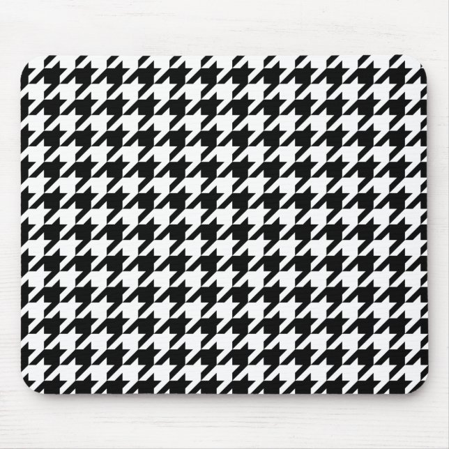 Klassisk houndstooth mönster Dogstooth checkdesign Musmatta (Framsidan)