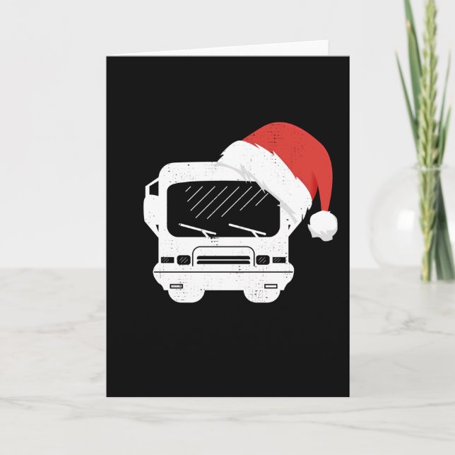 Klassisk husvagnshatt julpresent kort (Framsida)