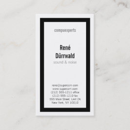 Klassisk i BW Visitkort