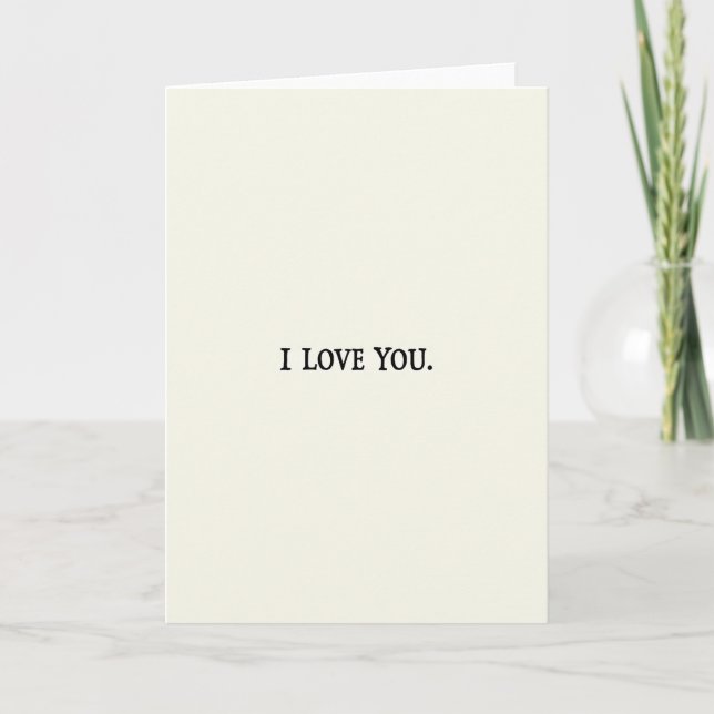 Klassisk I Love You Serif-kort Kort (Framsida)