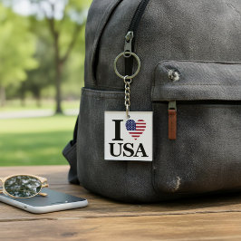 Klassisk "I ❤️ USA" Påstående-nyckelkedja