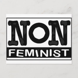 Klassisk icke-feministisk logotyp vykort