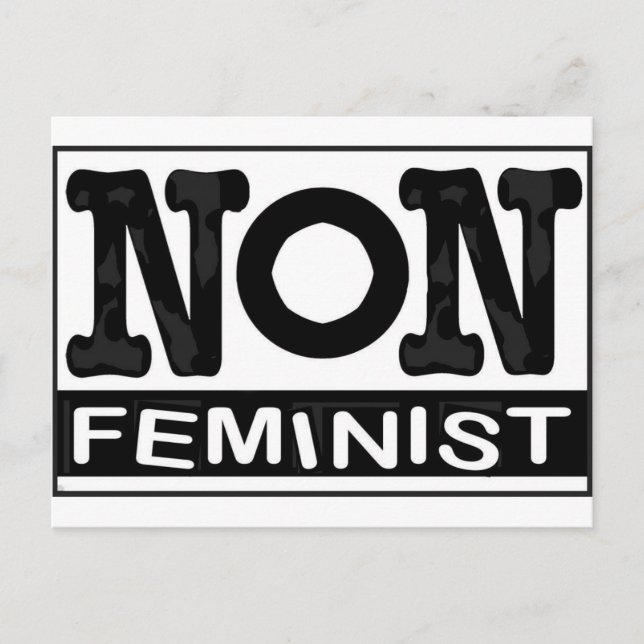 Klassisk icke-feministisk logotyp vykort (Framsida)