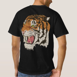 Klassisk illustration av grafik för tiger i vilt t t shirt