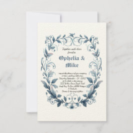 Klassisk inbjudan till Blommigt för vattenfärgsbrö