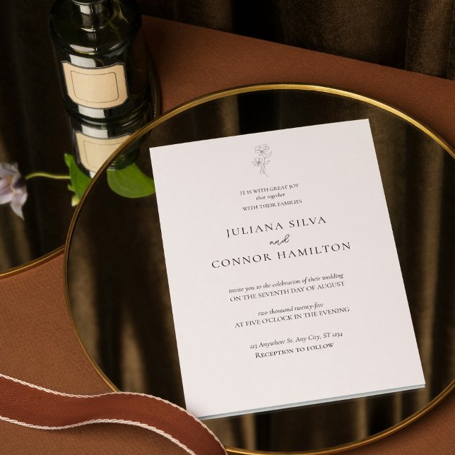 Klassisk inbjudan till gammaldags penningbröllop (Skapare uppladdad)