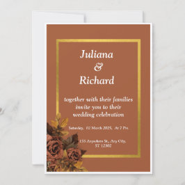 Klassisk inbjudan till hösten Ro-bröllop