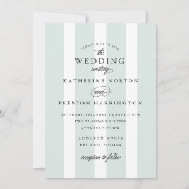 Klassisk inbjudan till Rand-bröllop i ljusblå blåt