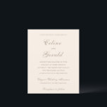 Klassisk inbjudan till Sandy Neutralt Budget Weddi<br><div class="desc">Klassiska bröllopsinbjudningar med enkel och tidlös design med elegant och traditionell serif typsnitt.</div>