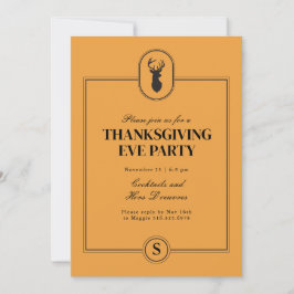 Klassisk inbjudan till Thanksgiving Eve-fest