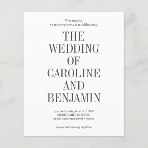 Klassisk inbjudan till Trendig för budgetSnyggt