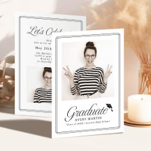 Klassisk inramad elegant skriptfotoexamen
