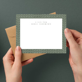 Klassisk interpolerad grönt för enkel sage i ram p anteckningskort