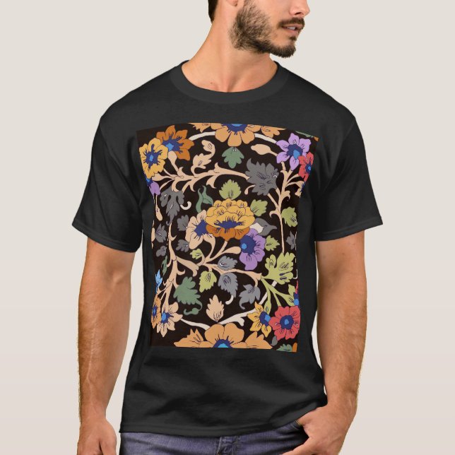 Klassisk islamisk: Blommigt Sömlös ornament T Shirt (Framsida)