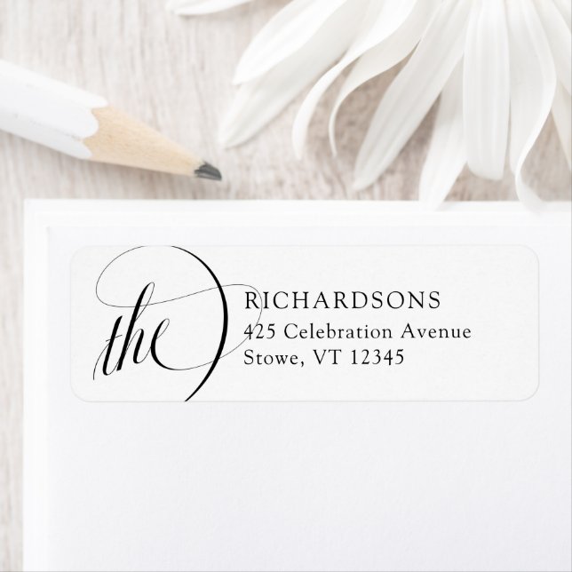 Klassisk italiensk elegance | Svartvit Returadress Etikett (Insitu)