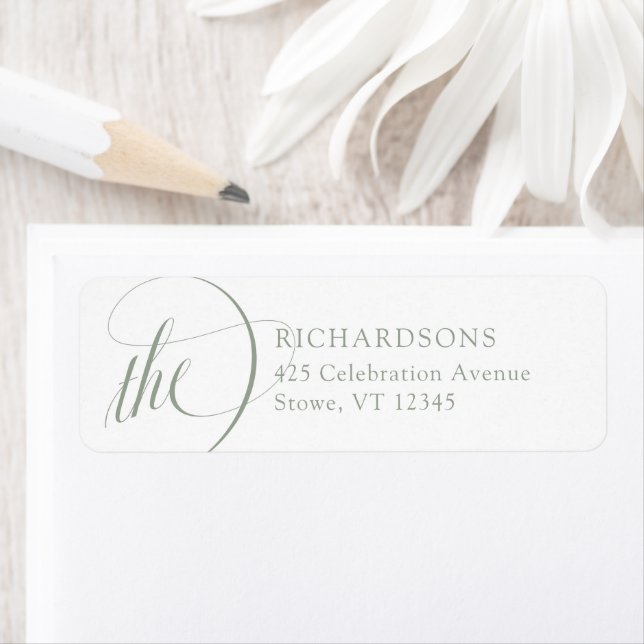 Klassisk italiensk elegance | Vit och Grönt Returadress Etikett (Insitu)