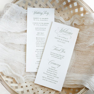 Klassisk italiensk elegance White and Sage Bröll Program