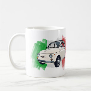 Klassisk italiensk Fiat 500-bil Kaffemugg