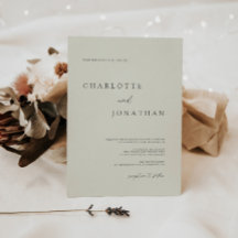 Klassisk ivoriansk Elegant Kalligrafi Bröllop