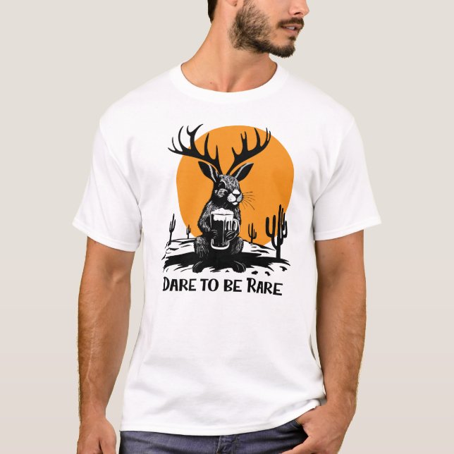 Klassisk Jack-a-lope-datafil ska vara Sällsynt Ess T Shirt (Framsida)