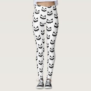 Klassisk Jack-o-lanternpumpare ansikte Black & Whi Leggings