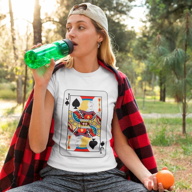 Klassisk Jack of Spades Poker Kort T Shirt (Skapare uppladdad)