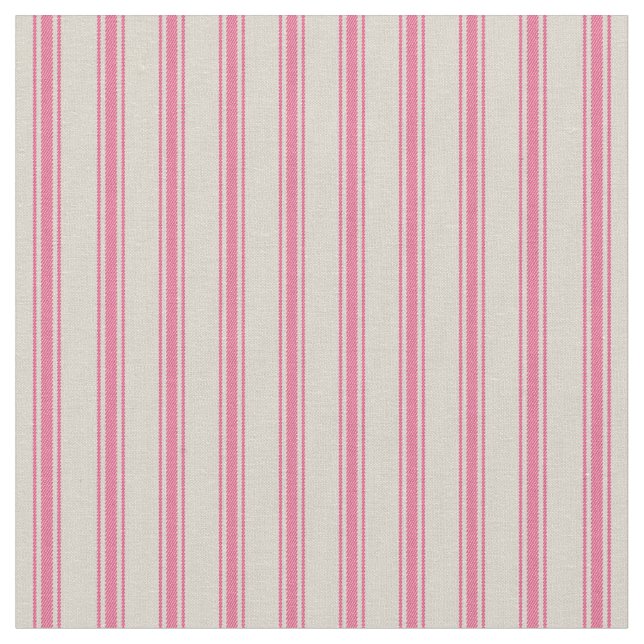 Klassisk jakt på Beige och Rosa Rand Tyg (Närbild)