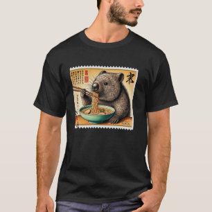 Klassisk japansk konst frimärke vilda djur söt W T Shirt