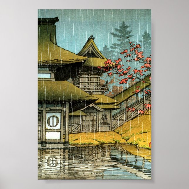 Klassisk japansk tempelmålning poster (Framsidan)