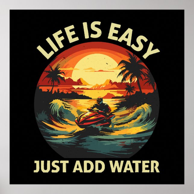 Klassisk Jet Ski-åkare Poster (Framsidan)