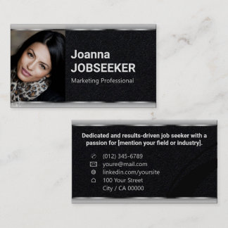 Klassisk jobbsökning - minimal Elegant, svart, ofo Visitkort