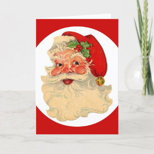 Klassisk Jolly Jultomten Ansikte-Anpassningsbarnas Helgkort