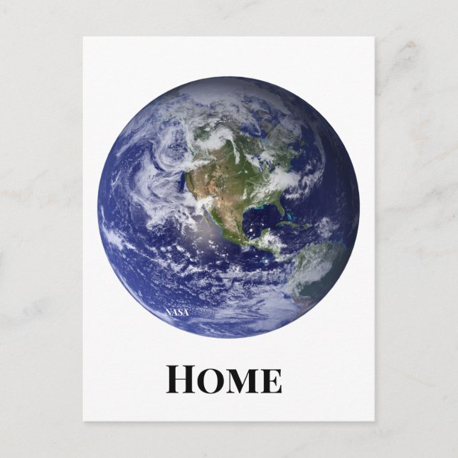 Klassisk jord från rymden, blå marmor från NASA Vykort (Framsida)