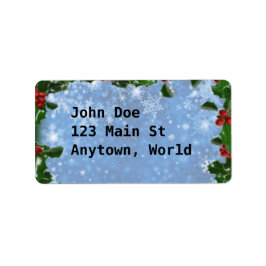 Klassisk jul adressetikett