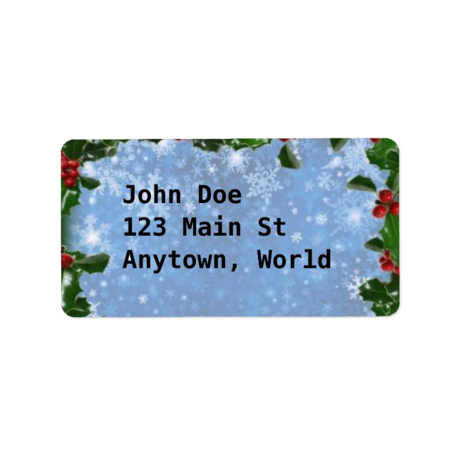 Klassisk jul adressetikett (Framsidan)