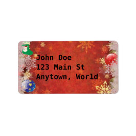 Klassisk jul adressetikett