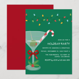 Klassisk Jul Cocktailfest Inbjudningar