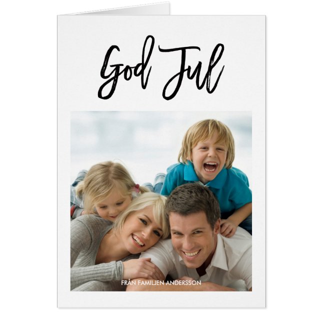 Klassisk jul Fotbollnings-häls Hälsningskort (Framsidan)