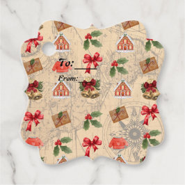 Klassisk jul gåvor etiketter