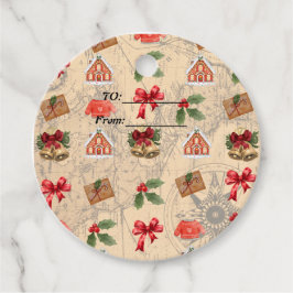 Klassisk jul gåvor etiketter